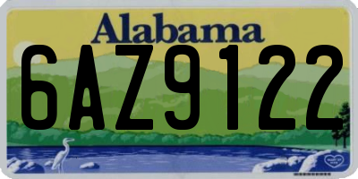 AL license plate 6AZ9122