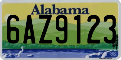 AL license plate 6AZ9123