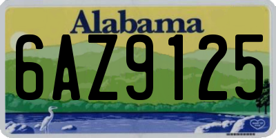 AL license plate 6AZ9125