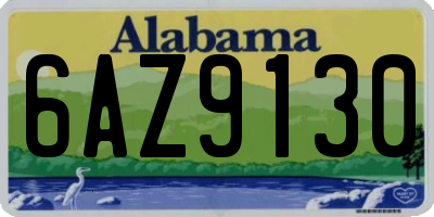 AL license plate 6AZ9130