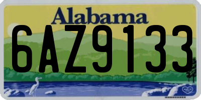 AL license plate 6AZ9133