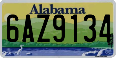 AL license plate 6AZ9134