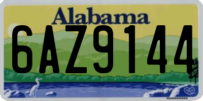 AL license plate 6AZ9144