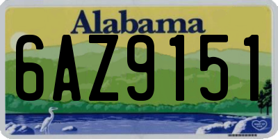 AL license plate 6AZ9151