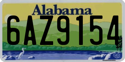 AL license plate 6AZ9154