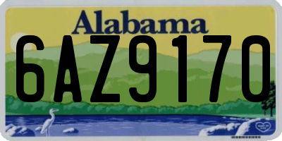 AL license plate 6AZ9170