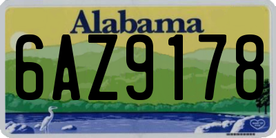 AL license plate 6AZ9178