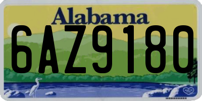 AL license plate 6AZ9180