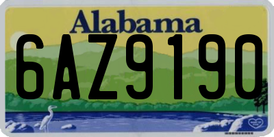 AL license plate 6AZ9190