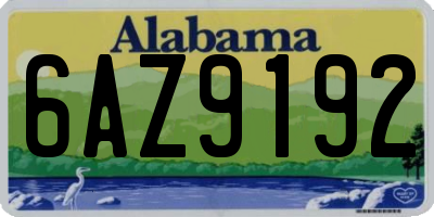 AL license plate 6AZ9192