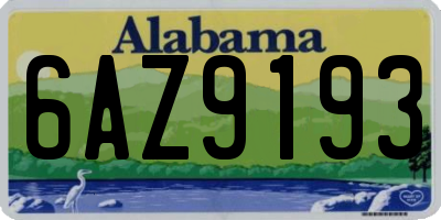 AL license plate 6AZ9193