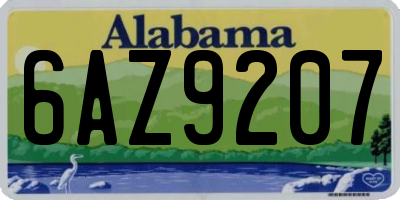 AL license plate 6AZ9207