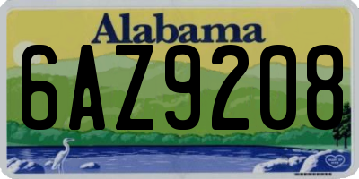 AL license plate 6AZ9208
