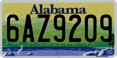 AL license plate 6AZ9209
