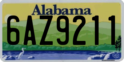 AL license plate 6AZ9211