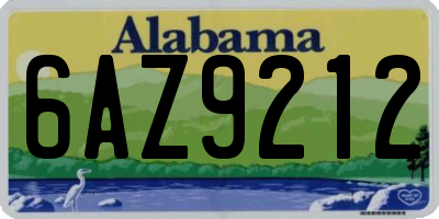 AL license plate 6AZ9212