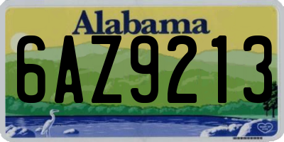 AL license plate 6AZ9213