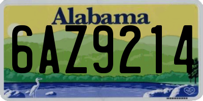 AL license plate 6AZ9214