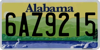 AL license plate 6AZ9215
