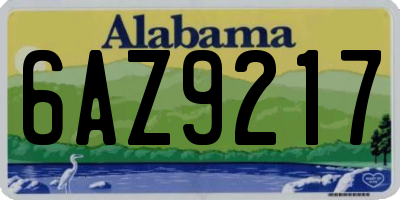 AL license plate 6AZ9217