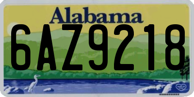 AL license plate 6AZ9218