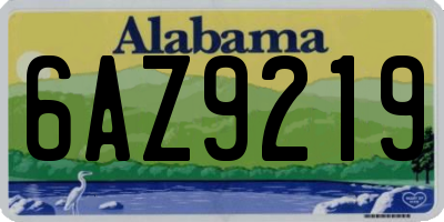 AL license plate 6AZ9219