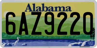AL license plate 6AZ9220