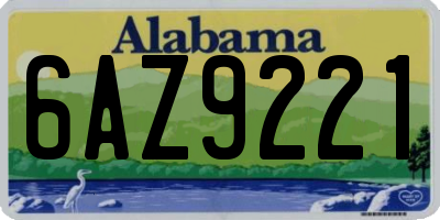 AL license plate 6AZ9221