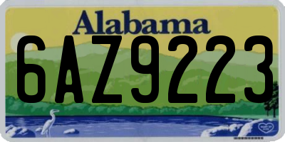 AL license plate 6AZ9223