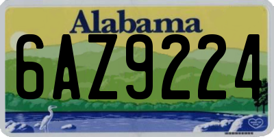 AL license plate 6AZ9224