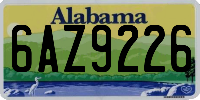 AL license plate 6AZ9226