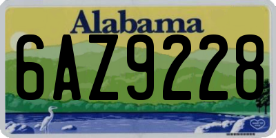 AL license plate 6AZ9228
