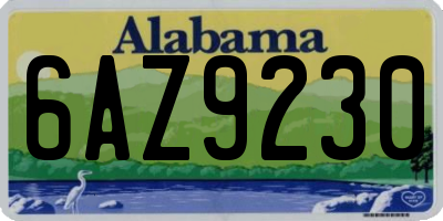 AL license plate 6AZ9230