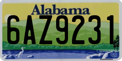 AL license plate 6AZ9231