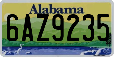 AL license plate 6AZ9235