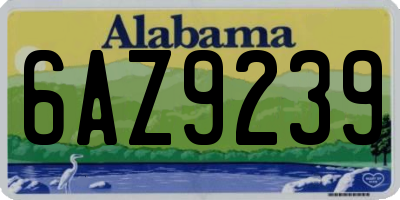 AL license plate 6AZ9239