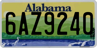AL license plate 6AZ9240
