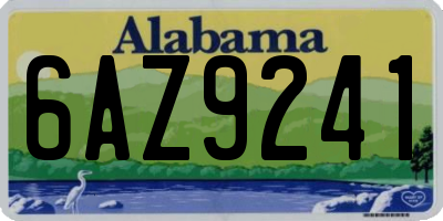 AL license plate 6AZ9241