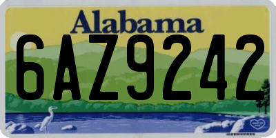 AL license plate 6AZ9242
