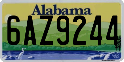 AL license plate 6AZ9244