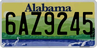 AL license plate 6AZ9245