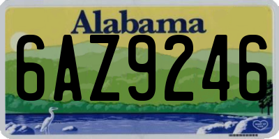 AL license plate 6AZ9246