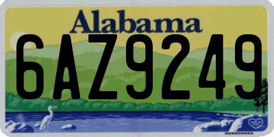 AL license plate 6AZ9249