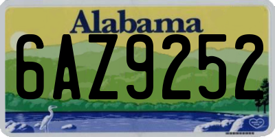 AL license plate 6AZ9252