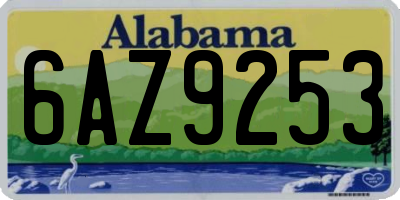 AL license plate 6AZ9253