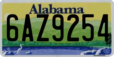 AL license plate 6AZ9254