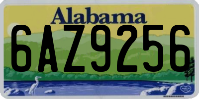 AL license plate 6AZ9256