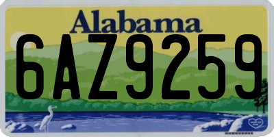 AL license plate 6AZ9259