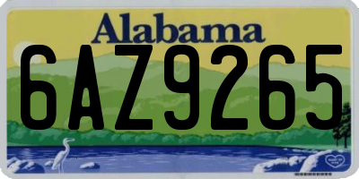 AL license plate 6AZ9265
