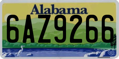 AL license plate 6AZ9266